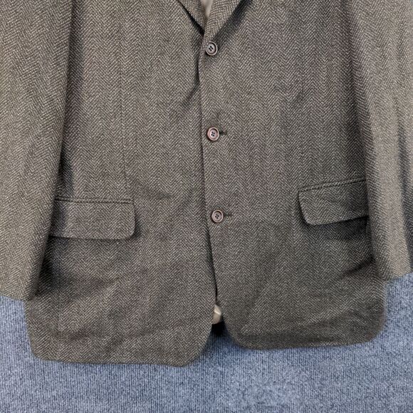 Joseph & Feiss International Mens 43 Soft Jacket Brown Shoulder Pads 3-Button - Picture 4 of 13